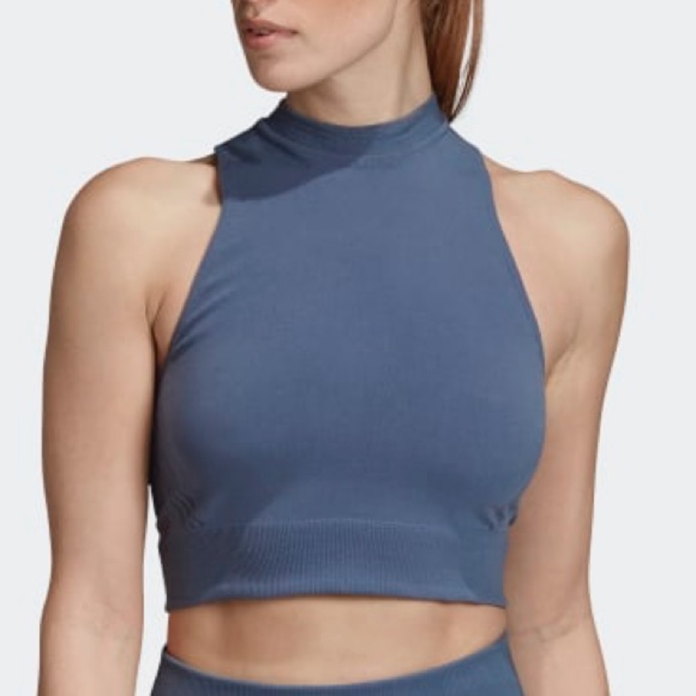 Adidas Wanderlust Warp Knit Crop Top - Small NWOT